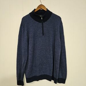 Brooks Brothers Blue Zip-Up Sweater